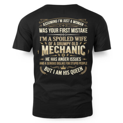 Mechanic Wife Queen Apparel - Funny T-Shirt